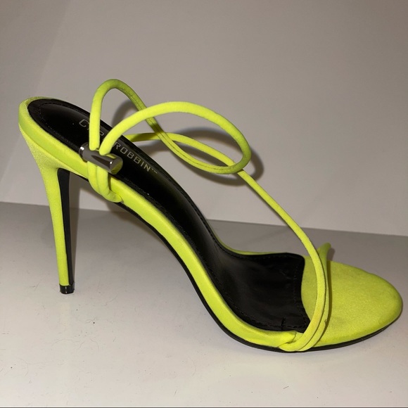 Cape Robbin Ankle Strap Neon Stiletto Heels - Picture 7 of 12